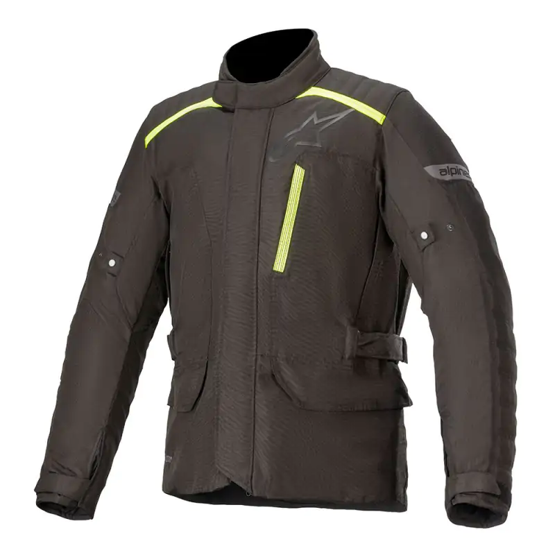Alpinestars Gravity Drystar jacket Black Yellow Fluo155