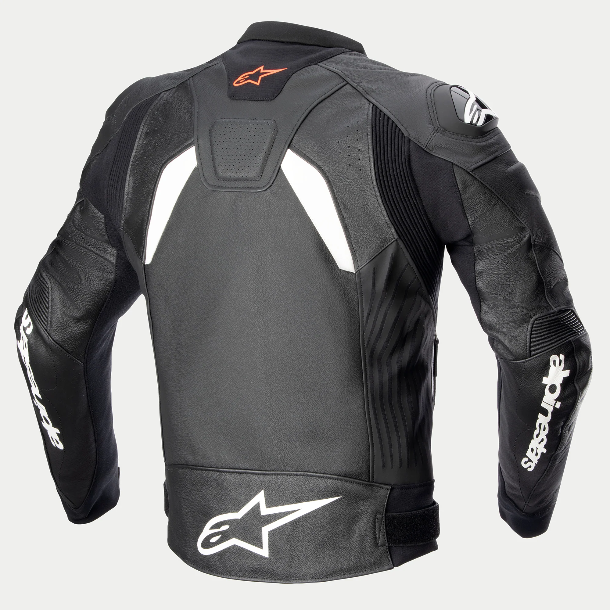 Alpinestars GP Plus V4 Leather Jacket Black White 12 Alpinestars GP Plus V4 Leather Jacket Black White 12