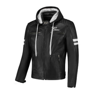 Rusty Stitches Super Jari Hooded V2 Jacket Black White
