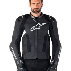 Alpinestars Missile V3 Leather Jacket Black White 12