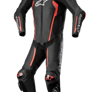Alpinestars Missile V2 1pc Leather Suit Black Red Fluo 1030