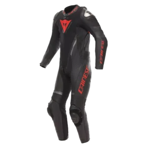 Dainese Demon Sprint Perforated 1pc Suit Black Black Lava Red H43