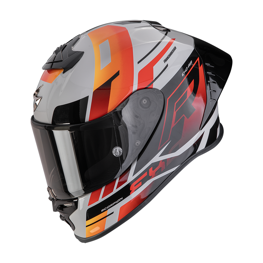Scorpion Exo R1 Evo Air II Adrenaline Grey Red Orange Scorpion Exo R1 Evo Air II Adrenaline Grey Red Orange