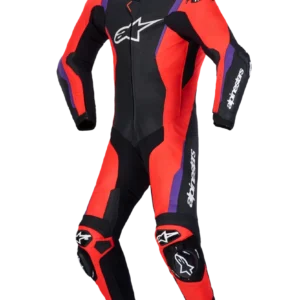 Alpinestars Missile V3 Leather Suit 1pc Black Red Fluo Purple 1682