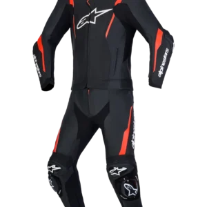 Alpinestars Missile V3 Leather Suit 2pc Black Red Fluo 1030