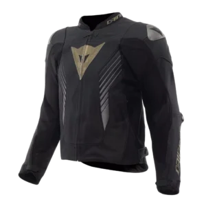 Dainese Super Speed 5 Perforated Leather Jacket Black Black Gold 31I